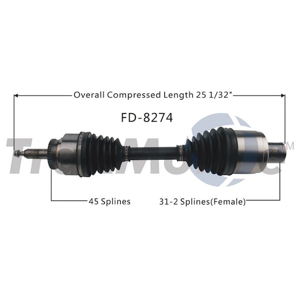 Surtrack Axle Cv Axle Shaft, Fd-8274 FD-8274 - main